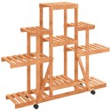 KWIETNIK NA KÓŁKACH 110X25X101CM LITE DREWNO JODŁOWE