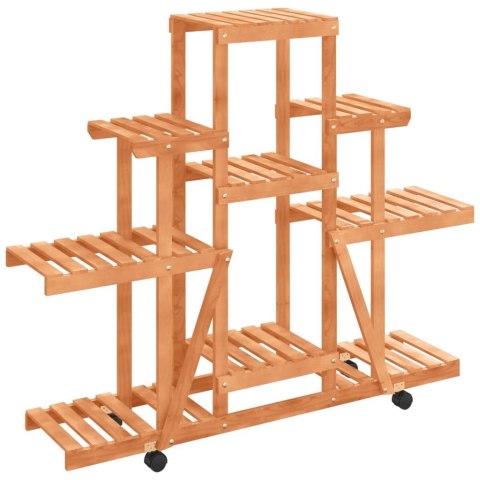 KWIETNIK NA KÓŁKACH 110X25X101CM LITE DREWNO JODŁOWE