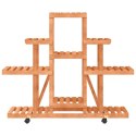 KWIETNIK NA KÓŁKACH 110X25X101CM LITE DREWNO JODŁOWE
