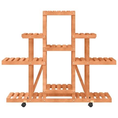 KWIETNIK NA KÓŁKACH 110X25X101CM LITE DREWNO JODŁOWE