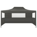 ROZKŁADANY NAMIOT Z 3 ŚCIANKAMI 3X 4,5M ANTRACYTOWY