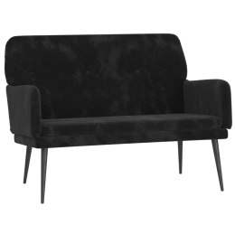 ŁAWKA CZARNA 108X79X79CM TAPICEROWANA AKSAMITEM