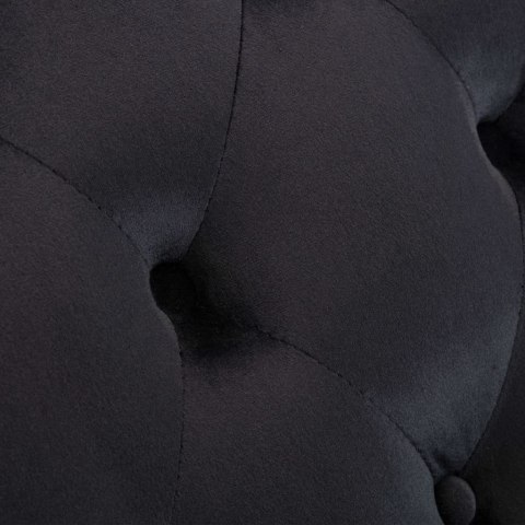 SZEZLONG CZARNY TAPICEROWANY AKSAMITEM