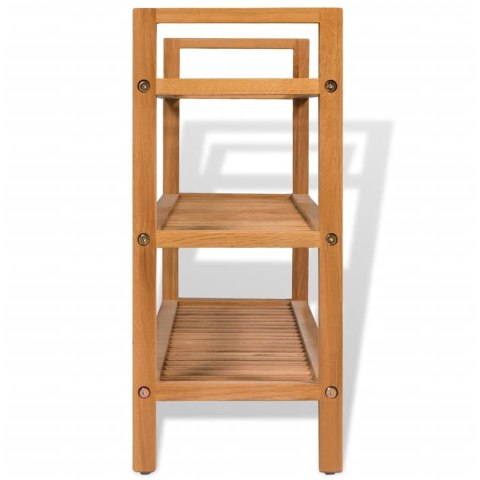 STOJAK NA BUTY Z 3 PÓŁKAMI 100X27X595CM DREWNO DĘBOWE