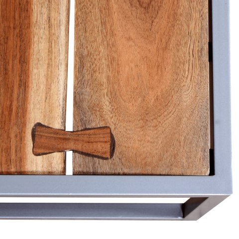 ZESTAW DWÓCH STOLIKÓW KAWOWYCH Z DREWNA AKACJOWEGO