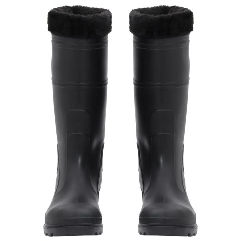 KALOSZE Z WYJMOWANYM OCIEPLENIEM CZARNE ROZMIAR 42 PVC