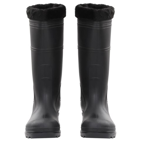 KALOSZE Z WYJMOWANYM OCIEPLENIEM CZARNE ROZMIAR 44 PVC