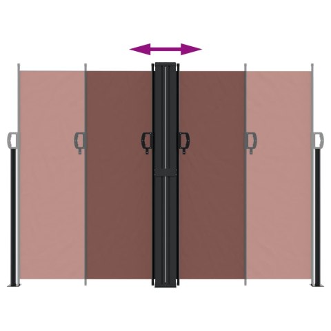 ZWIJANA MARKIZA BOCZNA OCHRONA PRZED SŁOŃCEM NA TARAS BRĄZOWA 180X1000CM