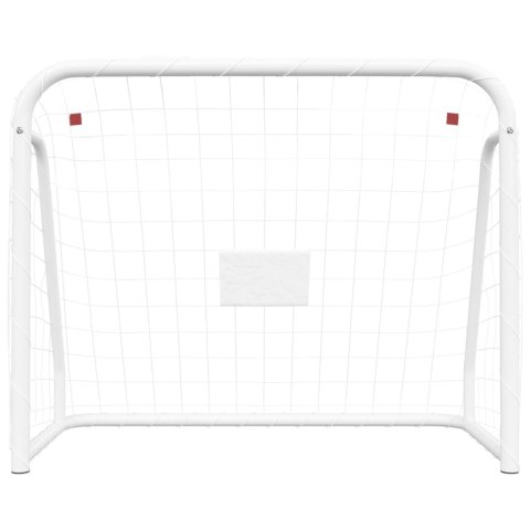 BRAMKA PIŁKARSKA Z SIATKĄ BIAŁA 214X75X152CM