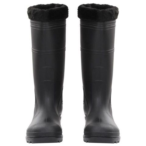 KALOSZE Z WYJMOWANYM OCIEPLENIEM CZARNE ROZMIAR 46 PVC