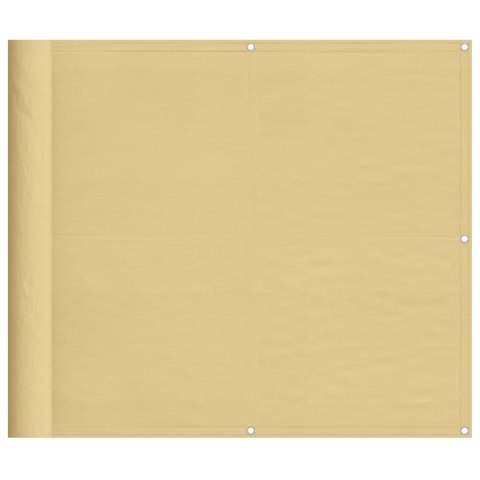 PARAWAN BALKONOWY OSŁONA OGRODOWA TARASOWA PIASKOWY 90X500CM WODOODPORNY