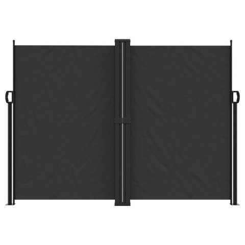 ZWIJANA MARKIZA BOCZNA OCHRONA PRZED SŁOŃCEM NA TARAS CZARNA 180X1000CM