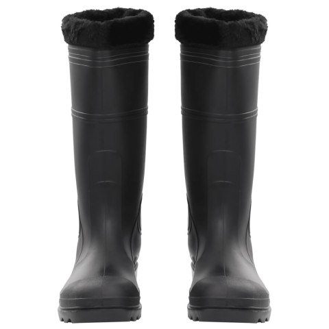 KALOSZE Z WYJMOWANYM OCIEPLENIEM CZARNE ROZMIAR 45 PVC