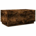 STOLIK KAWOWY Z OŚWIETLENIEM LED PRZYDYMIONY DĄB 90X50X40CM