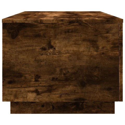 STOLIK KAWOWY Z OŚWIETLENIEM LED PRZYDYMIONY DĄB 90X50X40CM