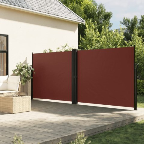 ZWIJANA MARKIZA BOCZNA OCHRONA PRZED SŁOŃCEM BRĄZOWA 160X1000CM
