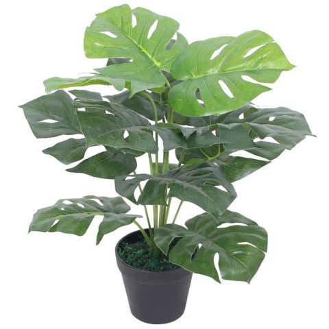 SZTUCZNA MONSTERA Z DONICZKĄ 45CM ZIELONA