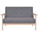 2-OSOBOWA SOFA MATERIAŁOWA CIEMNOSZARA