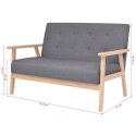 2-OSOBOWA SOFA MATERIAŁOWA CIEMNOSZARA