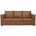 SOFA 3-OSOBOWA 191X73X82CM SZTUCZNY ZAMSZ
