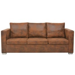 SOFA 3-OSOBOWA 191X73X82CM SZTUCZNY ZAMSZ
