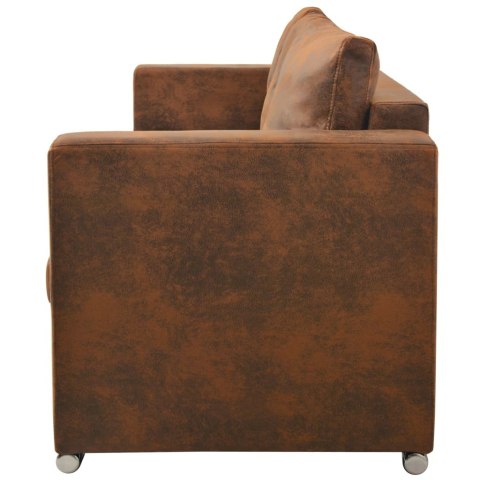 SOFA 3-OSOBOWA 191X73X82CM SZTUCZNY ZAMSZ