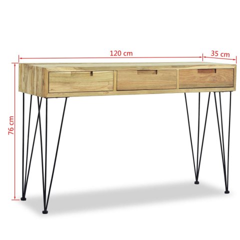 STOLIK KONSOLA 120X35X76CM LITE DREWNO TEKOWE