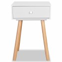 SZAFKI NOCNE 2 SZT. DREWNO SOSNOWE 40X 30X 61CM BIAŁE