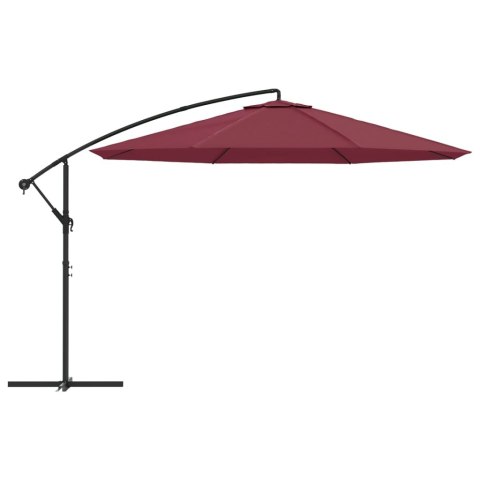 WISZĄCY PARASOL Z ALUMINIOWYM SŁUPKIEM 350CM BORDOWY