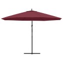 WISZĄCY PARASOL Z ALUMINIOWYM SŁUPKIEM 350CM BORDOWY