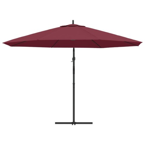 WISZĄCY PARASOL Z ALUMINIOWYM SŁUPKIEM 350CM BORDOWY