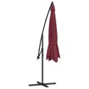 WISZĄCY PARASOL Z ALUMINIOWYM SŁUPKIEM 350CM BORDOWY