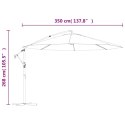 WISZĄCY PARASOL Z ALUMINIOWYM SŁUPKIEM 350CM BORDOWY