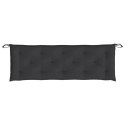 PODUSZKA NA ŁAWKĘ OGRODOWĄ CZARNA 150X50X7CM TKANINA