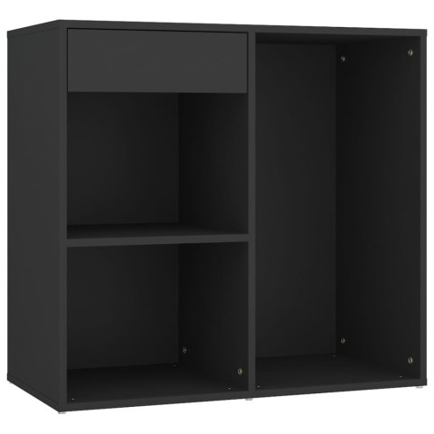 TOALETKA Z OŚWIETLENIEM LED I SZAFKAMI CZARNA