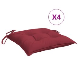 PODUSZKI NA PALETY 4 SZT. WINNA CZERWIEŃ 50X50X7CM