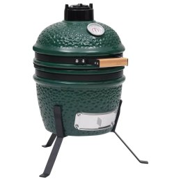 CERAMICZNY GRILL KAMADO Z WĘDZARNIĄ 2-W-1 56CM ZIELONY