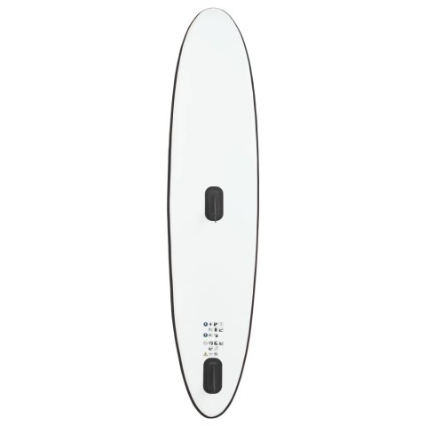 NADMUCWANA DESKA SUP Z ŻAGLEM I AKCESORIAMI CZARNO-BIAŁA