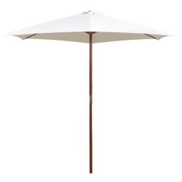 PARASOL OGRODOWY 270X270CM DREWNIANY KREMOWY