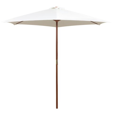 PARASOL OGRODOWY 270X270CM DREWNIANY KREMOWY