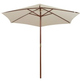PARASOL OGRODOWY 270X270CM DREWNIANY KREMOWY