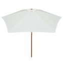 PARASOL OGRODOWY 270X270CM DREWNIANY KREMOWY