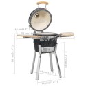 CERAMICZNY GRILL KAMADO Z WĘDZARNIĄ 81CM