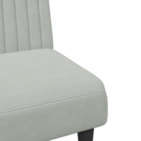 2-CZ. KOMPLET WYPOCZYNKOWY JASNOSZARY AKSAMITNY