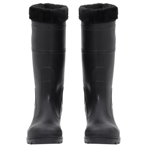 KALOSZE Z WYJMOWANYM OCIEPLENIEM CZARNE ROZMIAR 41 PVC