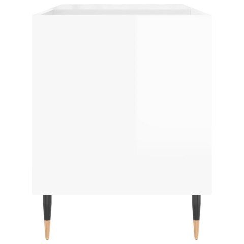 SZAFKA NA PŁYTY WINYLOWE POŁYSK BIAŁA 85X38X48CM