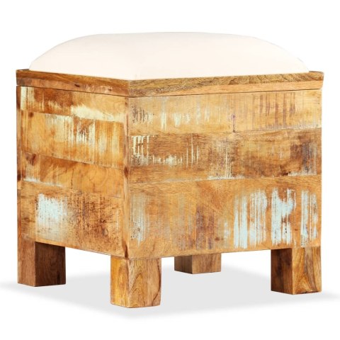 SKRZYNIA Z SIEDZISKIEM LITE DREWNO ODZYSKANE 40X40X45CM