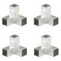 ŁĄCZNIKI W KSZTAŁCIE Y 4 SZT. GALWANIZOWANY METAL 71X71MM