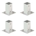 PODSTAWY SŁUPÓW 4 SZT. GALWANIZOWANY METAL 71MM