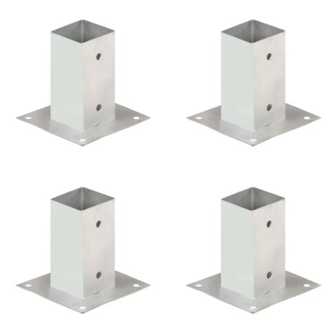PODSTAWY SŁUPÓW 4 SZT. GALWANIZOWANY METAL 71MM